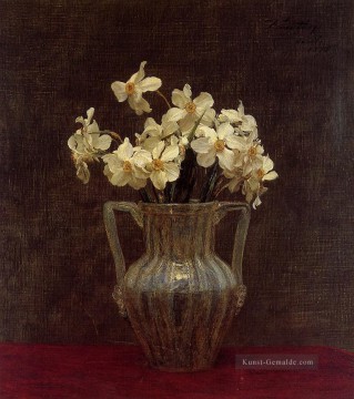  blumen - Narcisses in einem Opalglas Vase Blumenmaler Henri Fantin Latour